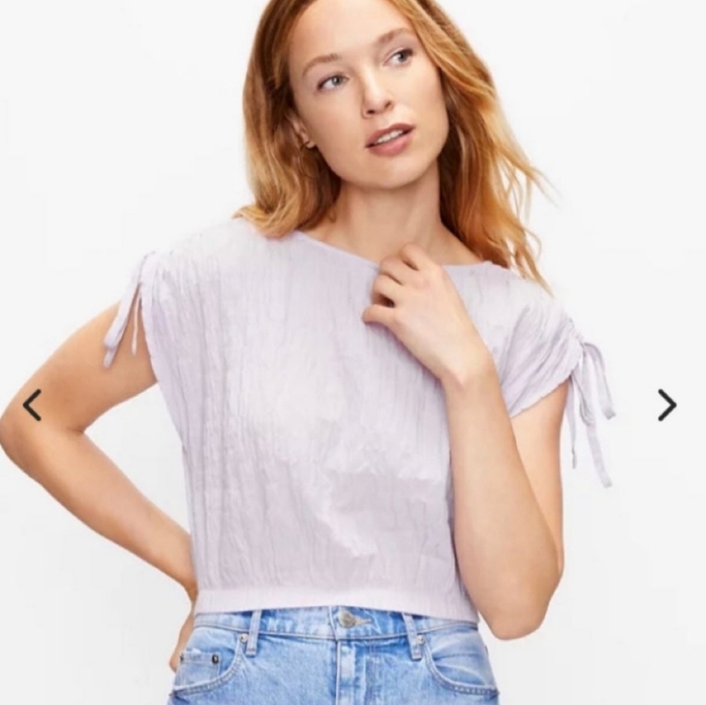 NWOT Loft Beach Cinched Shoulder Top